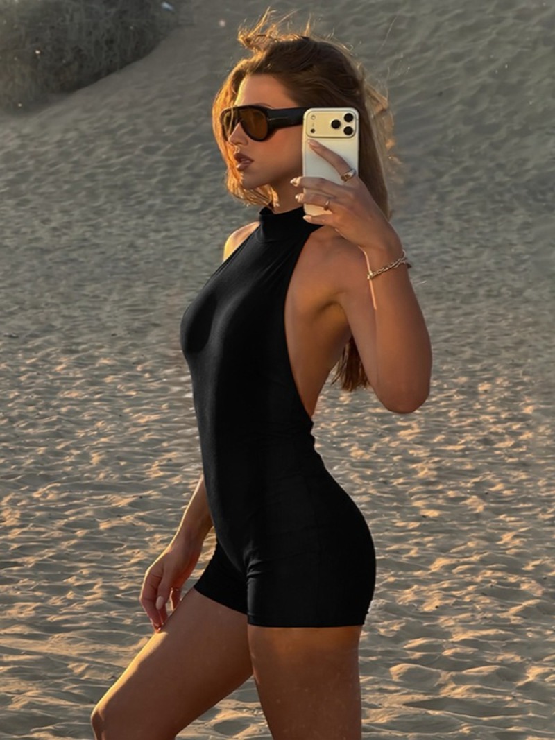 Yoga Overall Fitness - Seksowne kombinezony damskie z dekoltem halter,