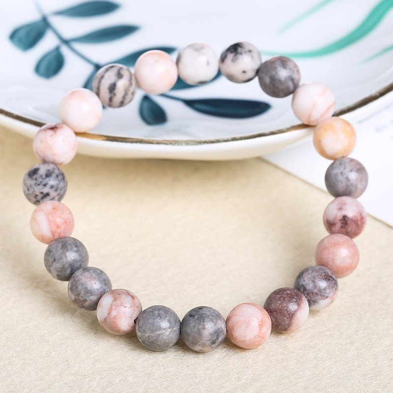 JD naturalny różowy Zebra Jasp – Yoga Fitness Gifts recenzja i cena