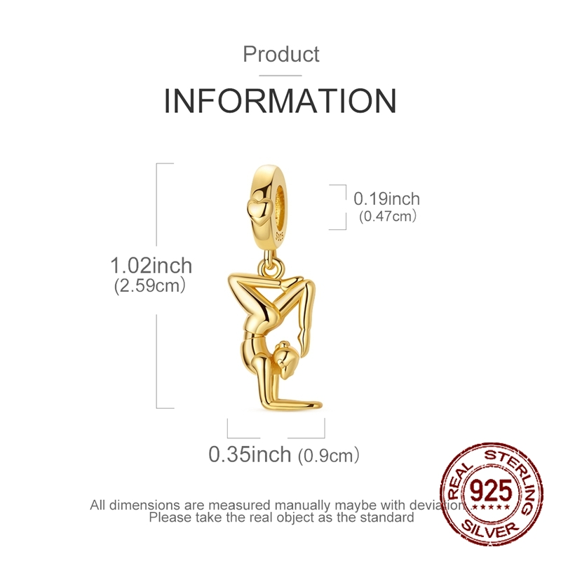 Złoty wisiorek z pozycją jogow – Yoga Fitness Gifts recenzja i cena