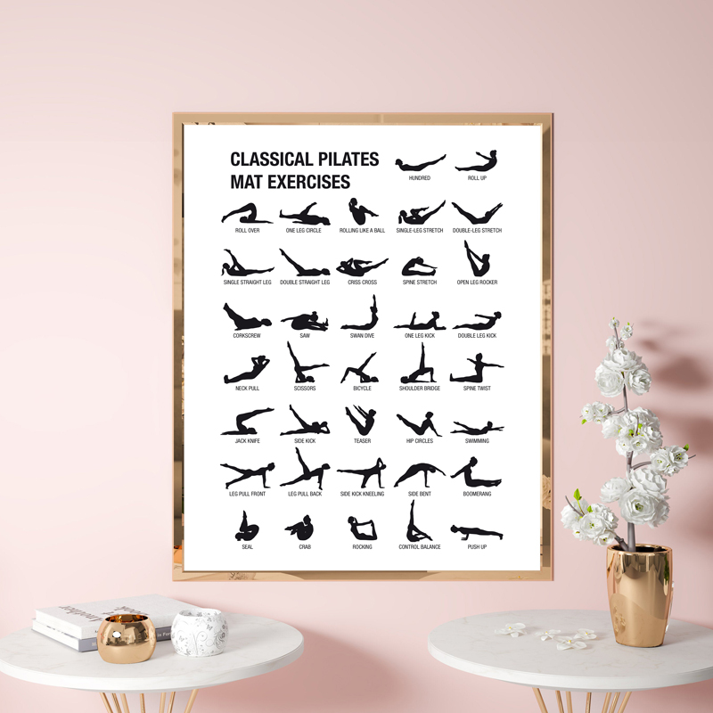 Plakat bez ramy z schematem ćw – Yoga Fitness Gifts recenzja i cena
