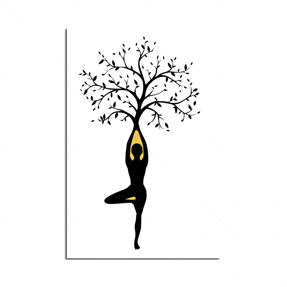 Plakat z pozami jogi Medytacja – Zen Yoga Fitness recenzja i cena